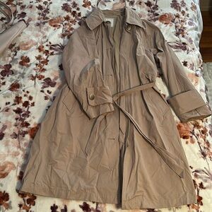 Beige trench coat